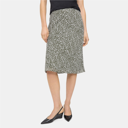 Theory Slip Skirt in Spotted Satin