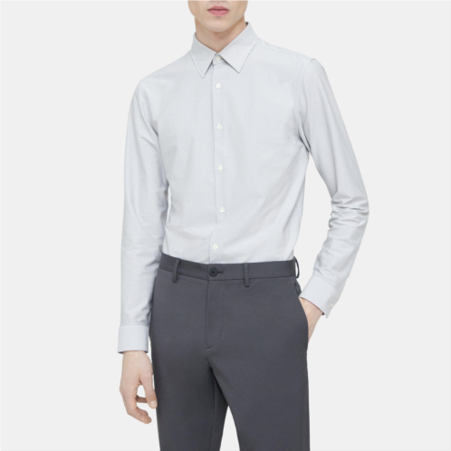 Theory Tailored Shirt in Striped Cotton Blend