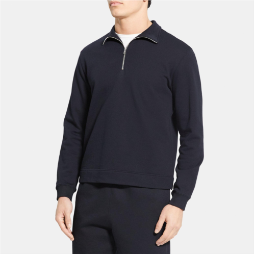 Theory Quarter-Zip Sweatshirt in Cotton-Blend Terry