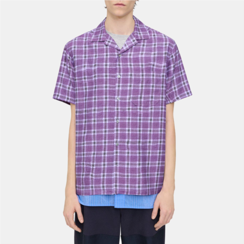 Theory Camp Shirt in Wrinkle Check