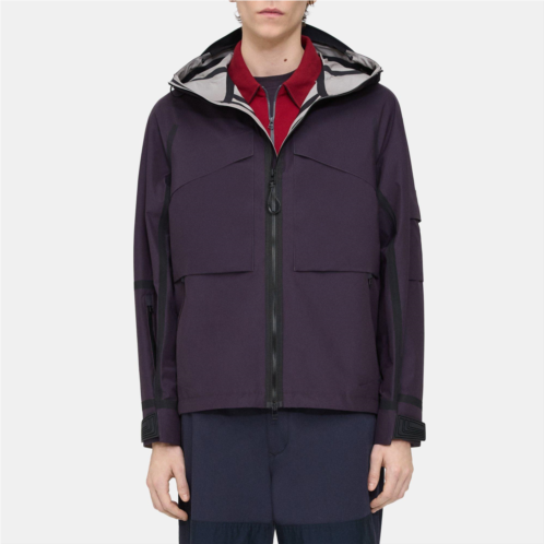 Theory Hooded Jacket in Backed Cotton