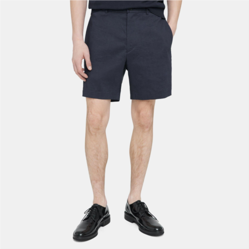 Theory Tapered Drawstring Short in Stretch Linen