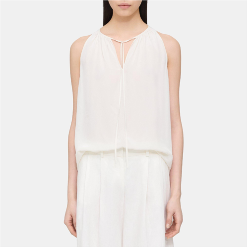 Theory Sleeveless Tie-Neck Top in Viscose