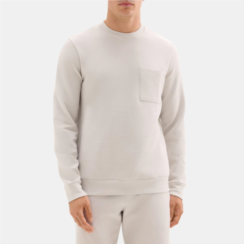 Theory Patch Pocket Sweatshirt in Stretch Cotton Terry