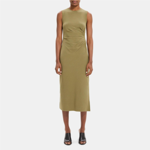 Theory Sleeveless Sheath Dress in Stretch Cotton-Modal