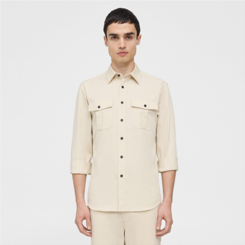 Theory Military Shirt in Cotton-Blend Twill