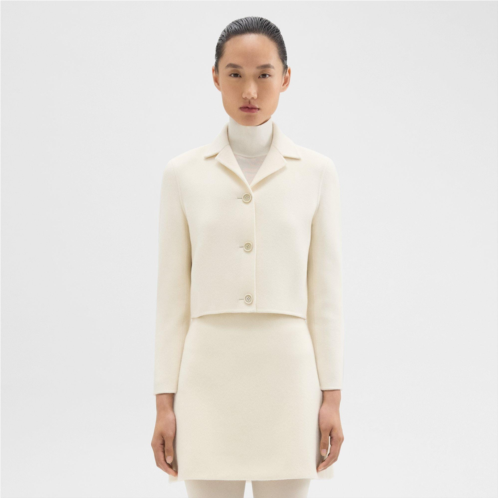 Theory Cropped Blazer in Double-Face Wool-Cashmere