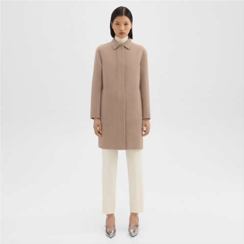 Theory Straight Car Coat in Double-Face Wool-Cashmere