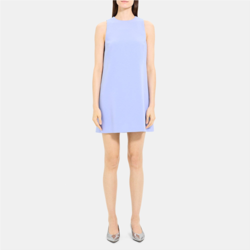 Theory Sleeveless Mini Shift Dress in Crepe