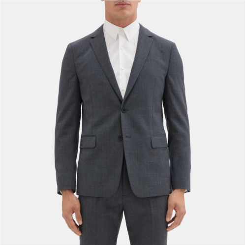 Theory Unstructured Blazer in Checked Wool-Blend