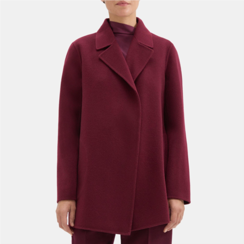 Theory Open Front Coat in Double-Face Wool-Cashmere