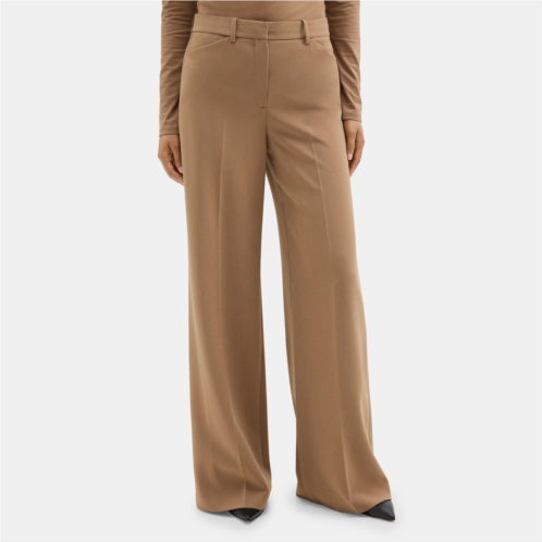 Theory Wide-Leg Pant in Crepe