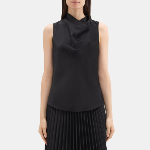 Theory Cowl-Neck Top in Satin