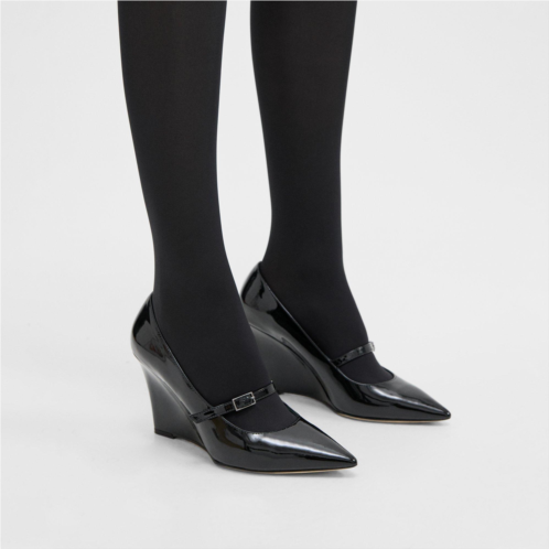 Theory Mary Jane Wedge in Patent Leather