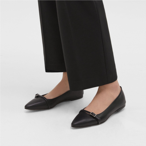 Theory Mary Jane Flat in Leather