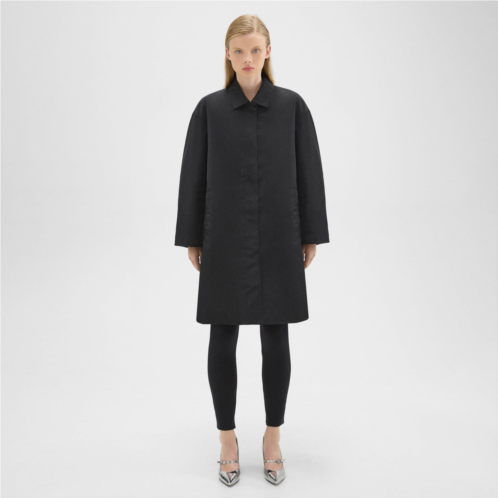 Theory A-Line Car Coat in Recycled Nylon