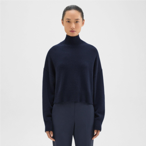 Theory Cropped Turtleneck in Cashmere