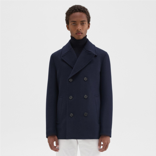 Theory Peacoat in Recycled Wool-Blend Melton