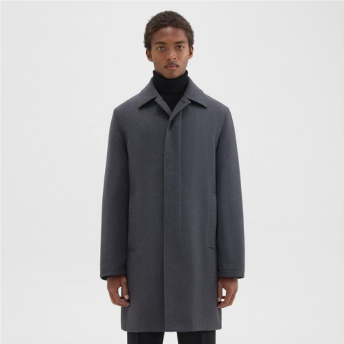 Theory Car Coat in Double-Face Wool Flannel