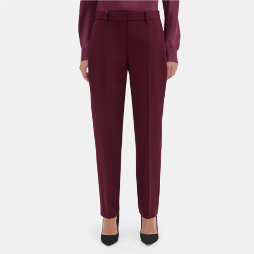 Theory Classic Crop Pant in Wool-Blend Twill