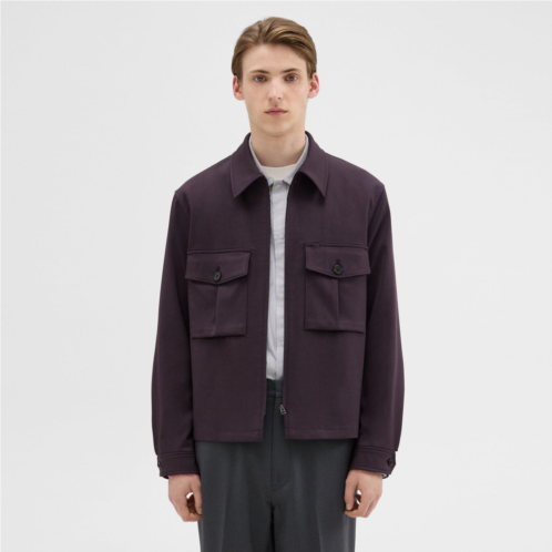 Theory Wool Gabardine Shirt Jacket