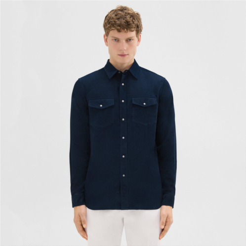 Theory Western Shirt in Cotton Corduroy