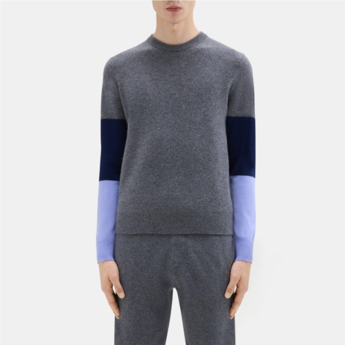 Theory Colorblock Crewneck Sweater in Merino Wool