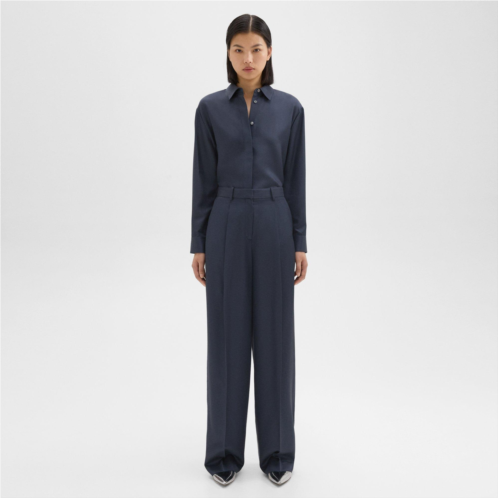 Theory Single-Pleat Pant in Viscose Twill
