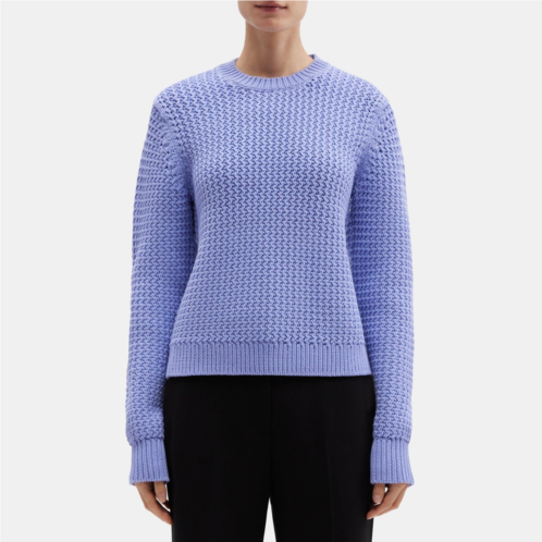 Theory Crewneck Sweater in Cotton-Nylon