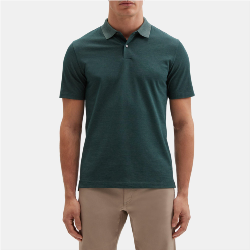 Theory Standard Polo in Knit Jacquard Pique