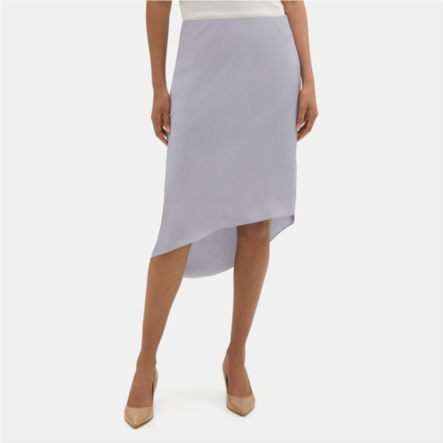 Theory Asymmetrical Slip Skirt in Silk Georgette