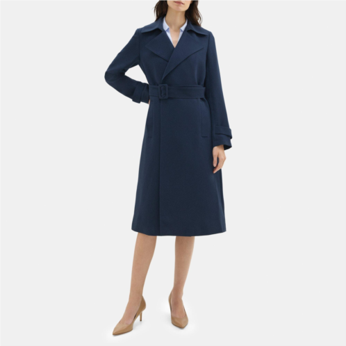 Theory Relaxed Trench Coat in Crepe