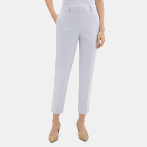Theory Classic Crop Pant in Cotton-Blend Twill