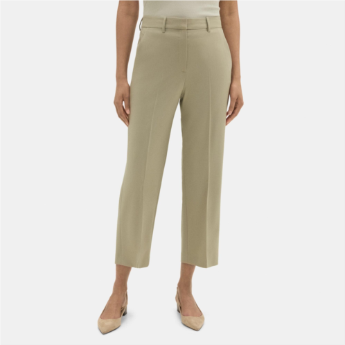 Theory High-Waist Straight Pant in Stretch Wool