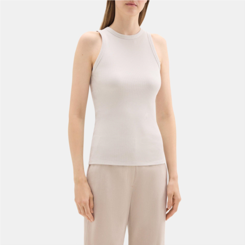 Theory Fitted Tank in Ribbed Modal Cotton