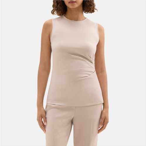 Theory Ruched Tank in Stretch Modal Cotton