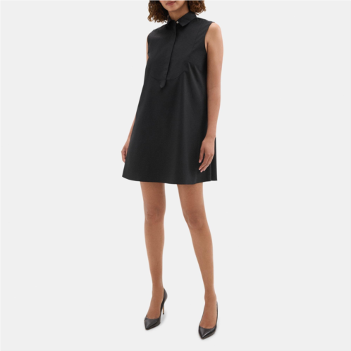 Theory Sleeveless Tunic Dress in Cotton Poplin