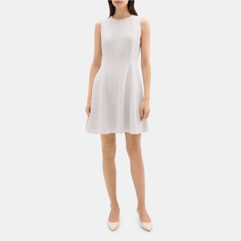 Theory Sleeveless Fit-and-Flare Dress in Crepe