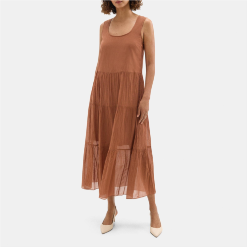 Theory Tiered Maxi Dress in Organic Cotton