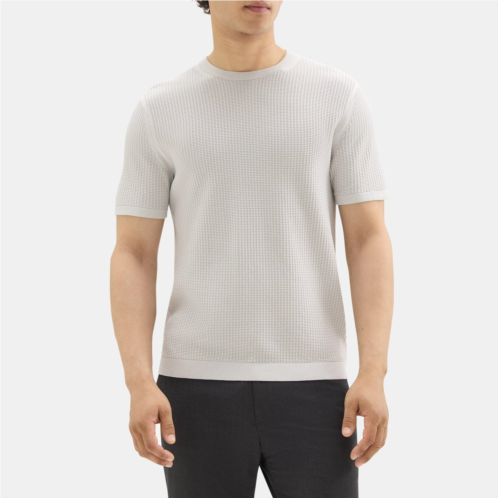 Theory Short-Sleeve Sweater in Organic Cotton