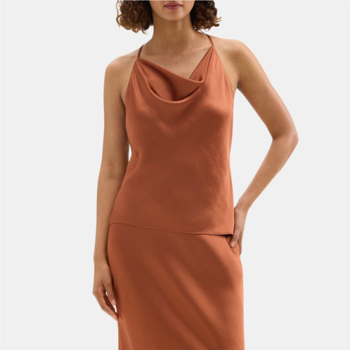 Theory Cowl-Neck Top in Silky Poly