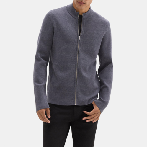 Theory Zip-Up Cardigan in Merino Wool