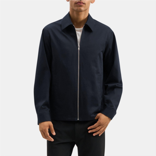 Theory Zip Jacket in Stretch Cotton Twill