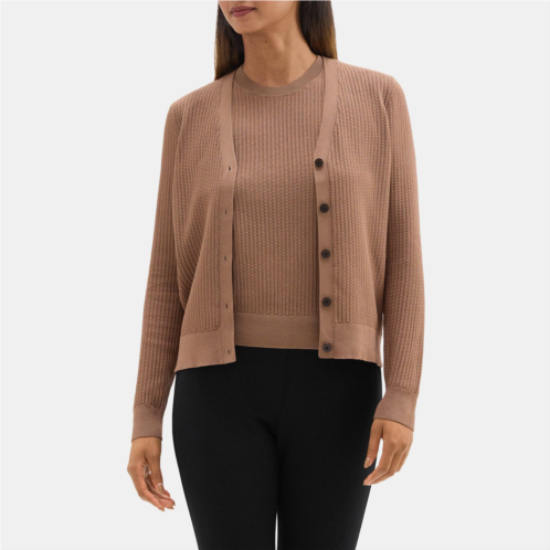 Theory V-Neck Cardigan in Viscose-Blend