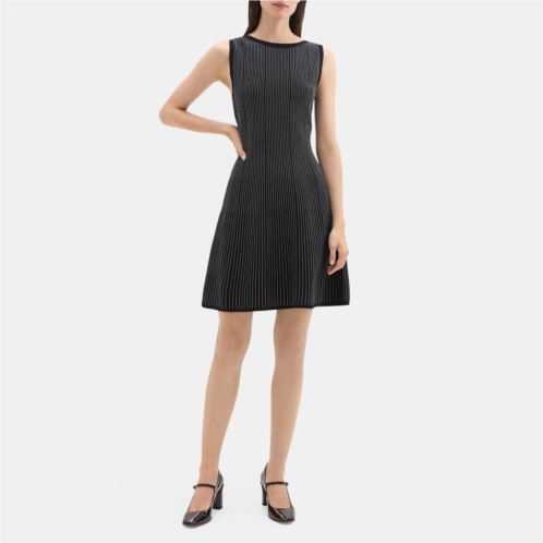 Theory Fit-and-Flare Dress in Stretch Viscose Knit