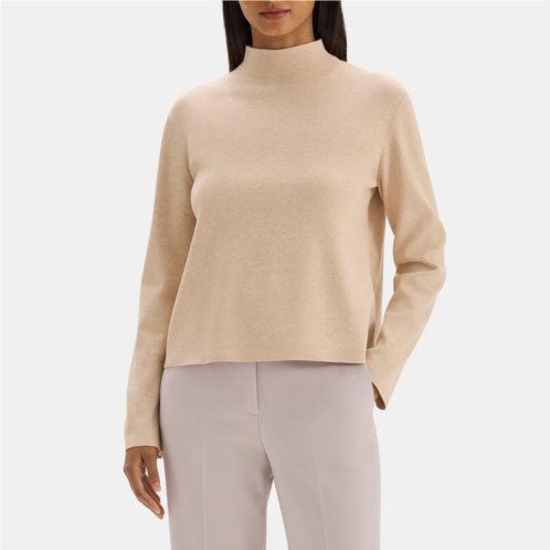 Theory Funnel Neck Sweater in Stretch Viscose Knit