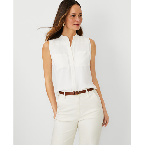 Anntaylor Petite Sleeveless Camp Shirt