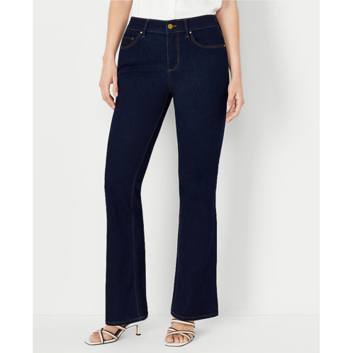 Anntaylor Petite Mid Rise Boot Cut Jeans in Rinse Wash - Curvy Fit