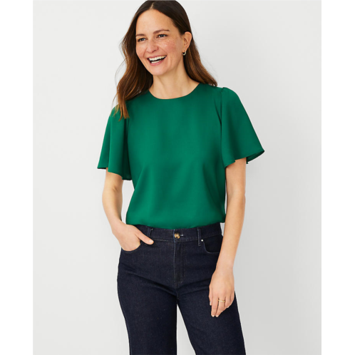 Anntaylor Shirred Short Sleeve Top