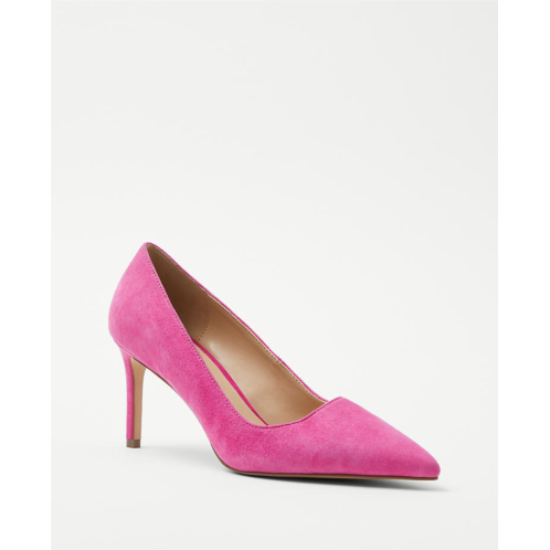 Anntaylor Suede Pointy Toe Straight Heel Pumps